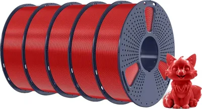 Zdjęcie produktu dla filament do drukarek 3D, 5 kg PETG, wysoka wytrzymałość, 5 kg PETG czerwony