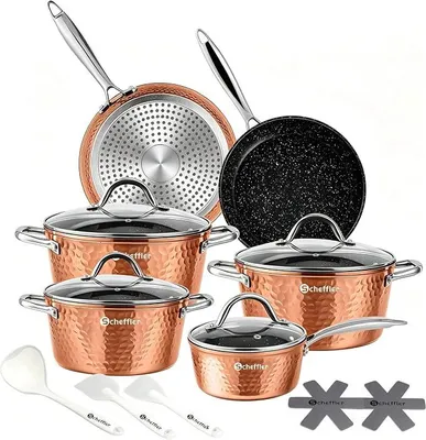 Imagen del producto de Silecomplaza, juego de ollas y sartenes, modelo para inducción, 15 piezas