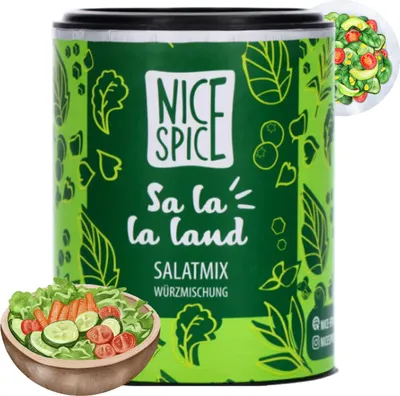 Produktbild von NICE SPICE Salatgewürz 15 x 50g Gartenkräuter für Dressing Gewürzmischung