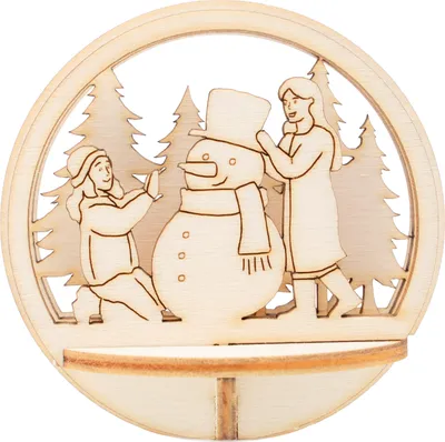 Produktbild von VBS Holz Steckmotiv für Acrylkugel 7.5 cm Durchmesser