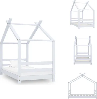 Obrázek produktu pro vidaXL Dětský rám postele bílý borovicový masiv 70x140 cm - Dětské postele a postýlky pro batolata
