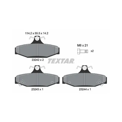 Produktbild von Textar Bremsbeläge hinten für Daewoo Ssangyong Korando Musso Rexton