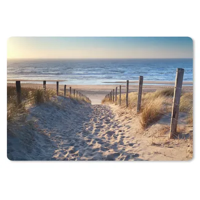 Produktbild von MuchoWow® Schreibtischunterlage Strand - Meer - Niederlande - Dünen - Sonne 60x40 cm - XXL Mauspad - Großes Mauspad