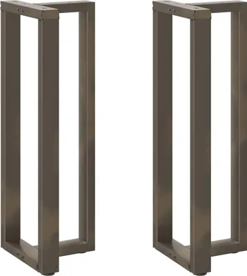 Obrázok produktu pre Nohy barového stola v tvare T, 2 ks, čierne, 50x35x(110-111) cm, oceľové