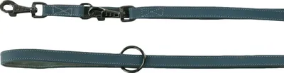 Trainingsleine, blau, 240 cm, 22 mm, Büffelleder