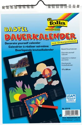 Produktbild von folia Kalender zum Selbstgestalten 17,0 x 24,0 cm jahresunabhängig