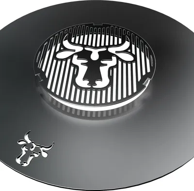 Produktbild von Grillring 80 cm + Grilleinsatz ø 20cm | Rund | Bullenmotiv | Stahl | Plancha, Größe:80er Grillring + Grilleinsatz