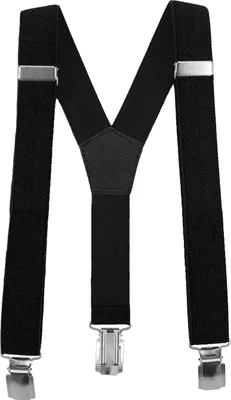 Produktbild von Fabio Farini - 1 Stück Schmales Y-Design mit 2,5cm Breite verstellbar mit extra starken Clipverschluss, Schwarz