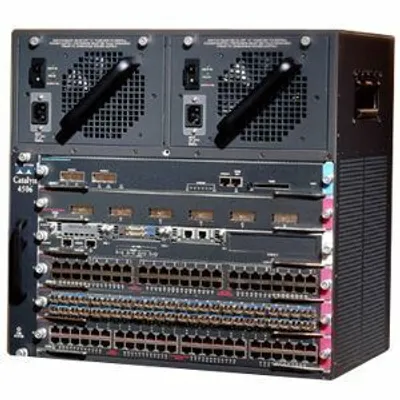 Produktbild von Cisco Catalyst 4500 Series, Cisco IOS, 439.7 x 317 x 311.2 mm, 19 kg, VTP, SNMP(Version 1, 2c), MIB, Ethernet MIB etc (look pdf for fool specification)