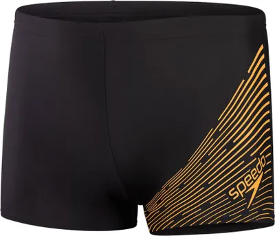 Produktbild von Speedo Medley Badehose Herren chlorbeständig, Farbe:Schwarz-Orange, Größe:9