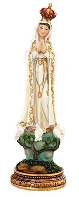 Fatima-Madonna 11 cm, Harz, PVC-Box, mehrfarbig