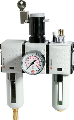 Produktbild von Riegler Wartungseinheit 3-tlg. »FUTURA«, PC, BG 2, G 1/2, 0,5-16 bar, VA