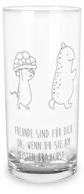 Produktbild von Mr. & Mrs. Panda Cocktailglas Schildkröte Maus 400 ml - Transparent - Geschenk, Wasserglas, Trinkglas, Beste Freundin, Freundinnen, Fröhlich, Tumbler, Glas, Hilfe