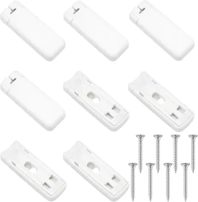 Produktbild von 8 Stück Plissee-Klemmen in Weiß