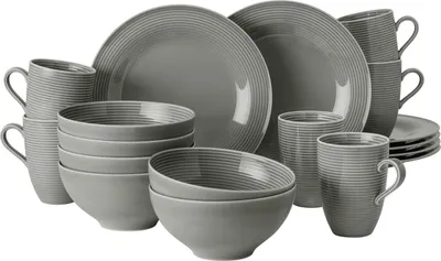 Produktbild von Seltmann Weiden Beat Perlgrau Frühstücksservice 18tlg.
