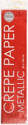 Zdjęcie produktu dla Globos Metallic Crepe Paper Red, 50x150 cm