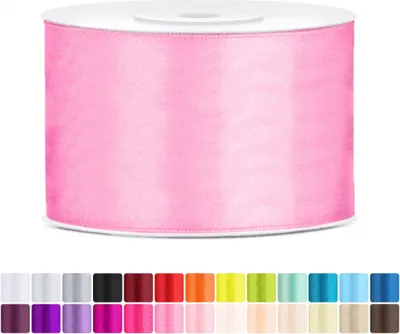 Produktbild von Satinband 50mm Rosa - 25 Meter Rolle Geschenk- & Schleifenband