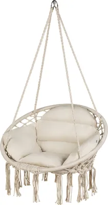 Produktbild von Outtec® Hängesessel mit Kissen - 62 cm Durchmesser - bis 150 kg - Sitzsack, Schaukel für Outdoor, Garten, Balkon, Zuhause