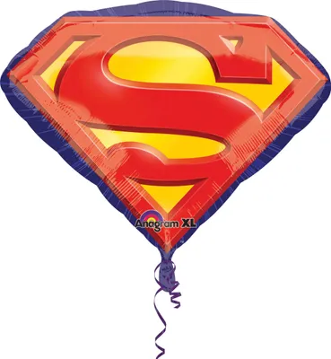 Produktbild von amscan Folienballon SuperShape Superman Emblem 66x50cm