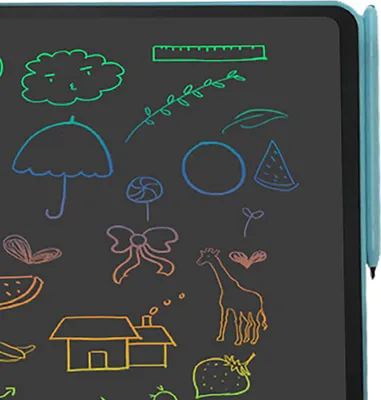 Immagine prodotto di 16 pollici elettronico LCD tavoletta di scrittura Colorato disegno scarabocchio tablet per i viaggi all'aperto Azzurro
