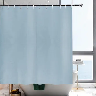 Image de Serviette de douche, polyester, lavable, 180 x 200 cm, gris-bleu