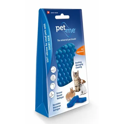 Produktbild von Pet+Me Katzenkurzhaarbürste blau