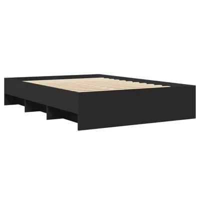 Produktbild von vidaXL Bettgestell Schwarz 120x190 cm Holzwerkstoff