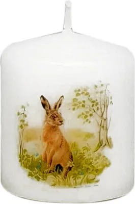 Produktbild von Stumpenkerze "Hase" 60 x Ø 50 mm, 1 Stück
