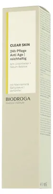 Imagen del producto de Biodroga - Clear Skin - Cuidado antiedad intensivo de 24 horas, fórmula rica - 50 ml