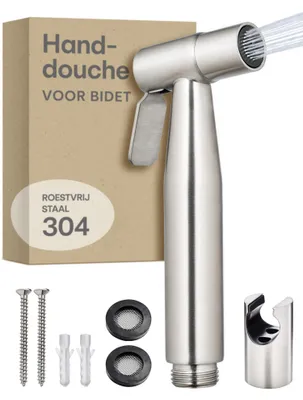 Obrázek produktu pro Bidetová sprcha s držákem, nerezová ocel – ruční sprcha pro toaletu