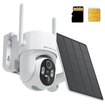 Productafbeelding van Beveiligingscamera buiten draadloos - 4G LTE met SIM-kaart - Zonne-energie - 2K nachtzicht - PTZ 360° - Ip66