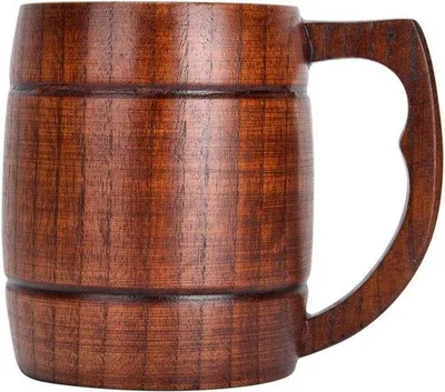 Produktbild von Holz Bierpumpe - Massivholz - Einzelstück - Naturfarbe - 8,5 x 11 cm
