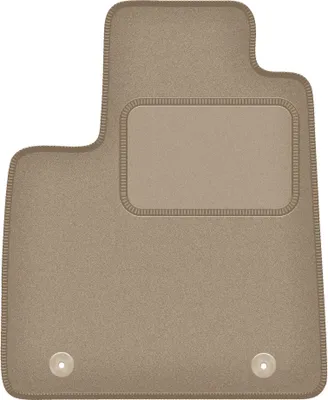 Produktbild von Fahrerfußmatte Velours beige passend für MG 3 (2024-, hybrid +) – mit Befestigungen – passgenau