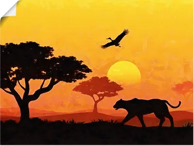 Produktbild von ARTland Poster Erinnerungen an Afrika I Größe: 120x90 cm