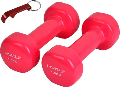 Produktbild von 17023 Kurzhantel Aus Gusseisen Mit Vinylbeschichtung 1.5 Kg Hms