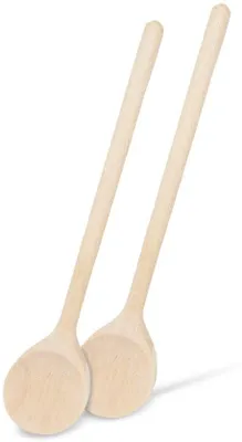 Obrázok produktu pre Sada drevených kuchynských lyžíc, 2-dielna, 25 cm, okrúhle lyžice z bukového dreva