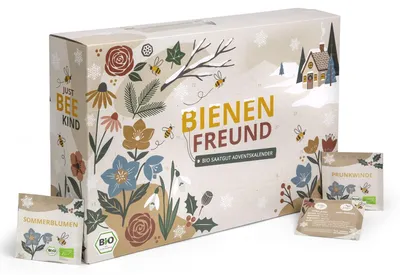 Produktbild von Saatgut Adventskalender "Bienen-Freund" BIO - 24 x Blumen und Kräutersamen