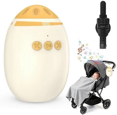Produktbild von Babywieg mit weißem Rauschen – eine Babywieg mit Bluetooth und aufladbarer Batterie, ideal für den Einsatz im Kinderwagen.