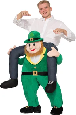 Produktbild von Erwachsenenkostüm "Leprechaun Huckepack"