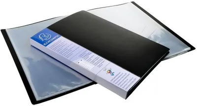 Produktbild von Sichtbuch A4 10 Hüllen mit Rückenschild schwarz Packung mit 20 Stück