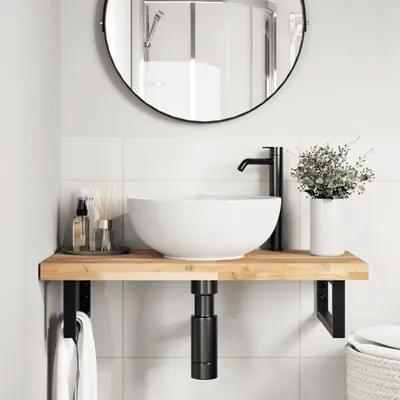 Produktbild von Möbel Tischplatte 80x40x4 cm Rechteckig Massivholz Akazie - Tischplatten &52037