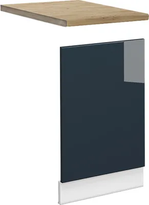 Produktbild von Frontblende Vicco Fame-Line Dunkelblau Hochglanz 45 cm , AP Eiche, Model 49680