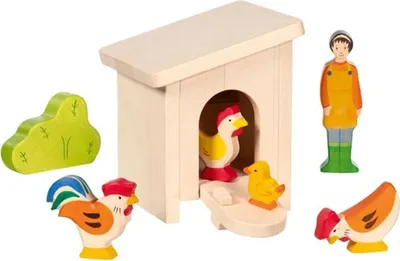 Produktbild von Holztiger Hühnerstall Holzspielzeug Bauernhof
