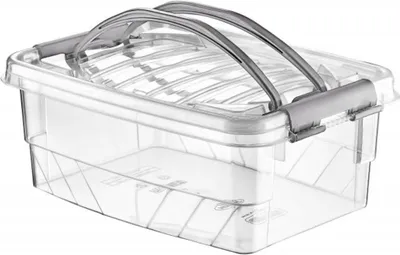 Immagine prodotto di Contenitore di stoccaggio Scatola trasparente Scatola di plastica Scatola pieghevole Scatola di plastica con manici 5L
