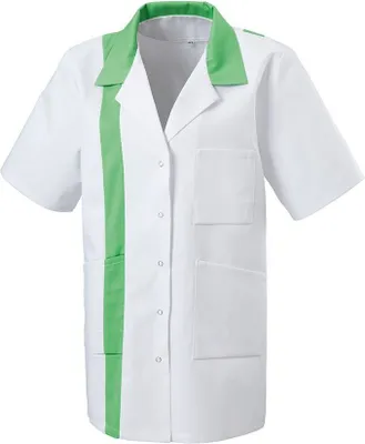 Produktbild von Arzt-Mantel, Labor-Kittel, Kurzmantel, Uni, Kurzarm : 50% Polyester 50% Baumwolle 210 g/m² : M : lemon green