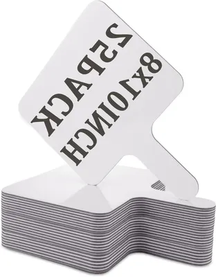 Productafbeelding van Whiteboard Paddles - Antwoord Borden - Klaslokaal Discussie - Dubbelzijdig Schrijven - 25 Stuks - Wit
