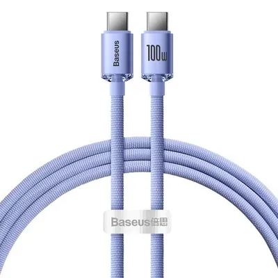 Productafbeelding van Baseus CAJY000605, 1,2 meter, USB-C naar USB-C, 0,48 Gbit/s, paars