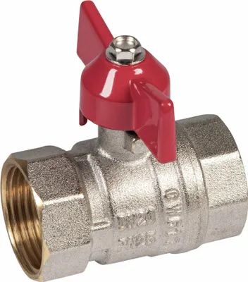 Produktbild von Cornat Kugelhahn 3/4" IG Flügelgriff Messing vernickelt 25 bar Absperrhahn