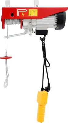 Image de Treuil électrique, capacité de levage 800 kg, moteur en cuivre durable, rouge
