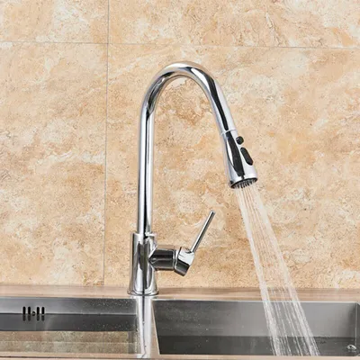 Produktbild von 360° Küchenarmatur Wasserhahn Küche ausziehbar Brause Edelstahl Einhandmischer